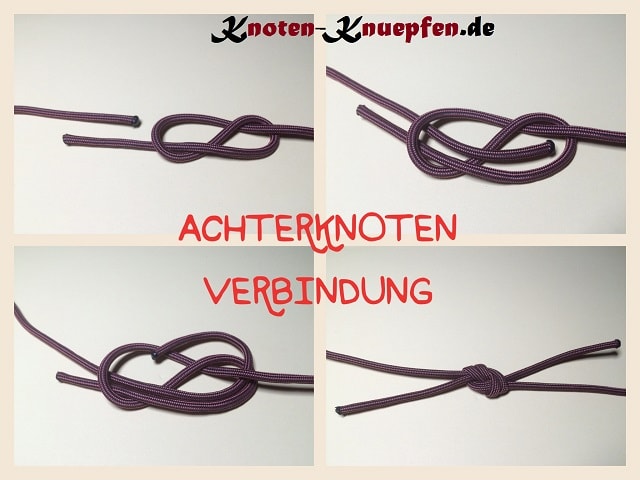 Achterknoten als Verbindung Anleitung